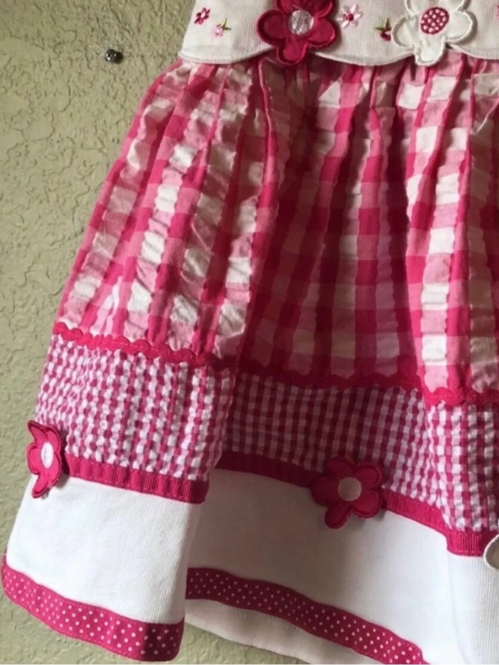 Youngland Vintage 90’s Sleeveless Pink Gingham Dress Classic Baby Girls 24 Month